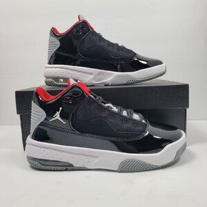 Nike Air Jordan Max Aura 2 Youth Black Wolf Grey Red Shoes CN8094-006 US Size 4Y